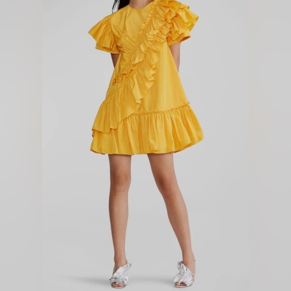 Zac Posen yellow Ruffled Dress